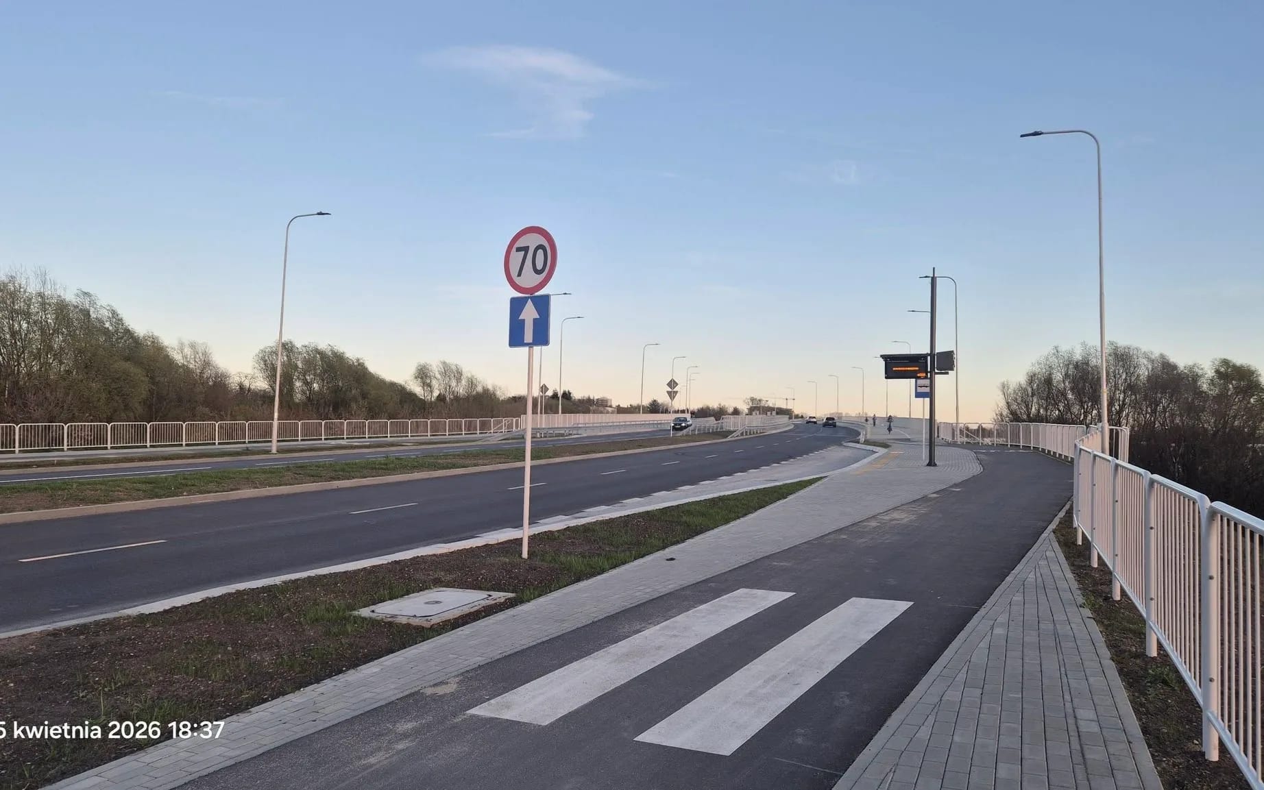 przejście dla pieszych na Wisłokostradzie