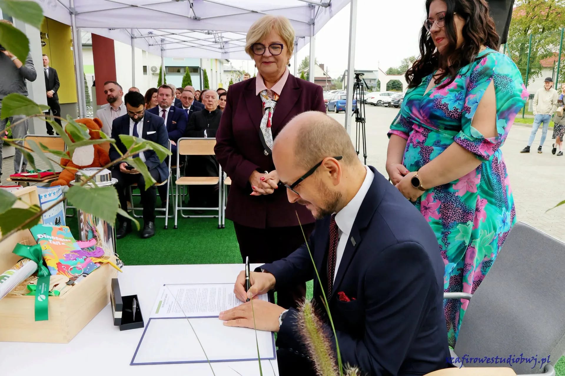 Wójt gminy Trzebownisko Sławomir Porada na otwarciu żłobka