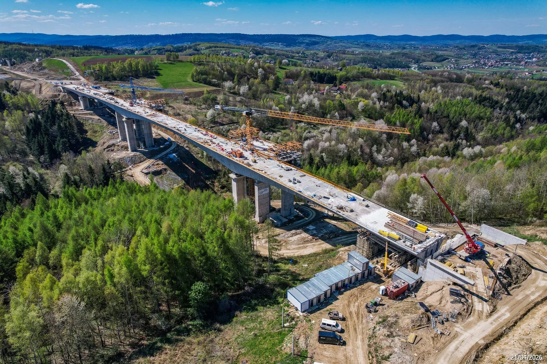 Budowa estakady na podkarpackim odcinku S19