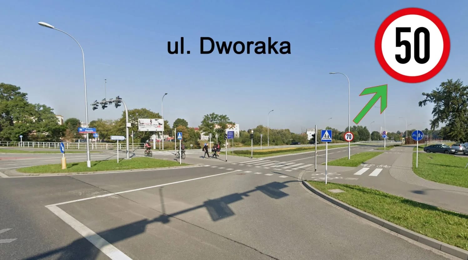ul. Dworaka i przejcie dla pieszych