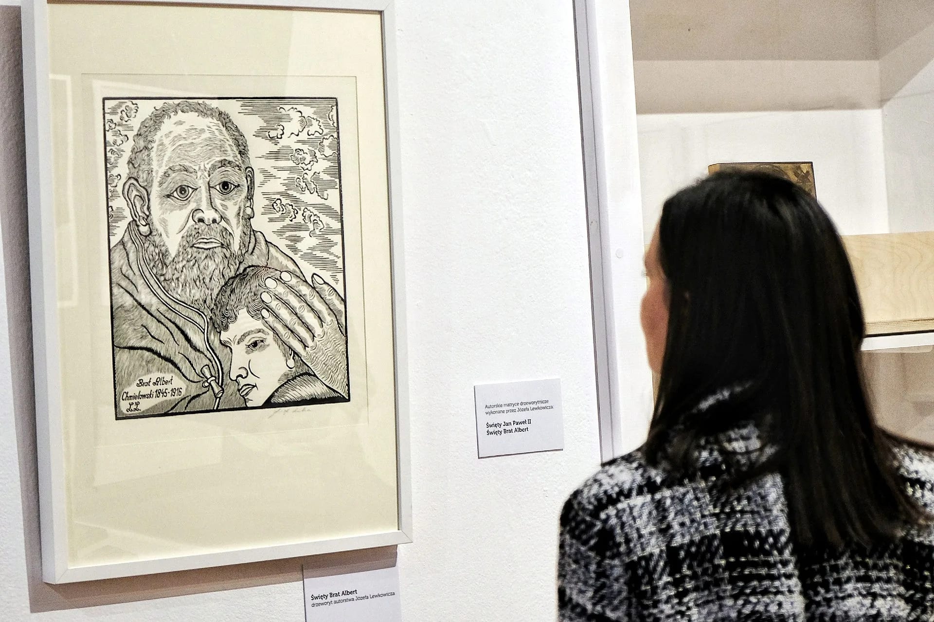 Drzeworyt Józefa Lewkowicza na wystawie w Muzeum Etnograficznym