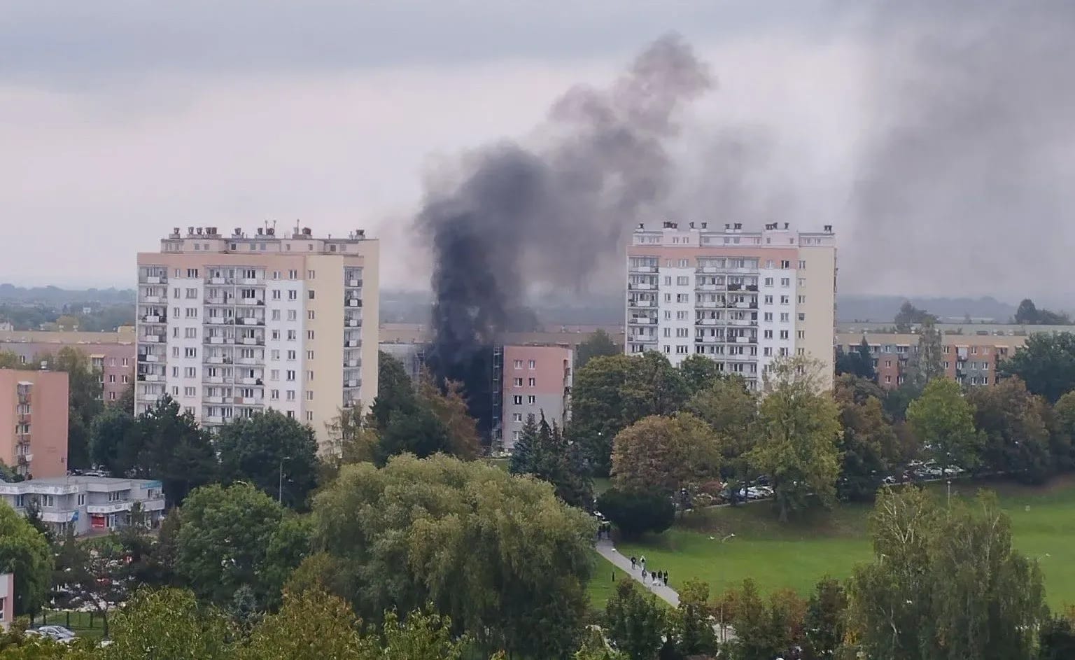 Pożar przy Broniewskiego w Rzeszowie