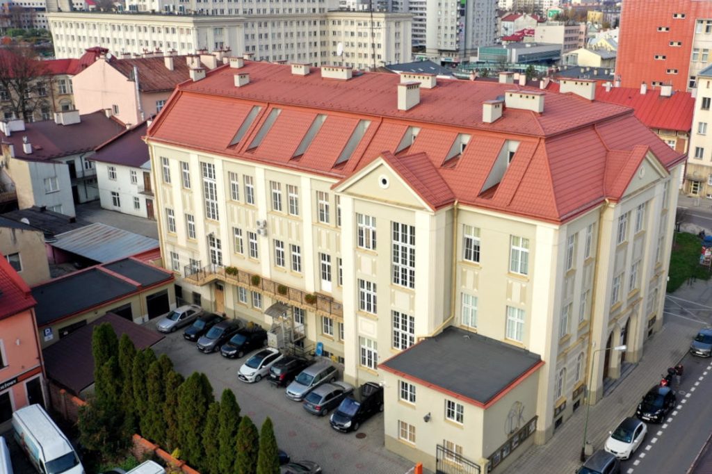 Widok z góry na rzeszowski WDK