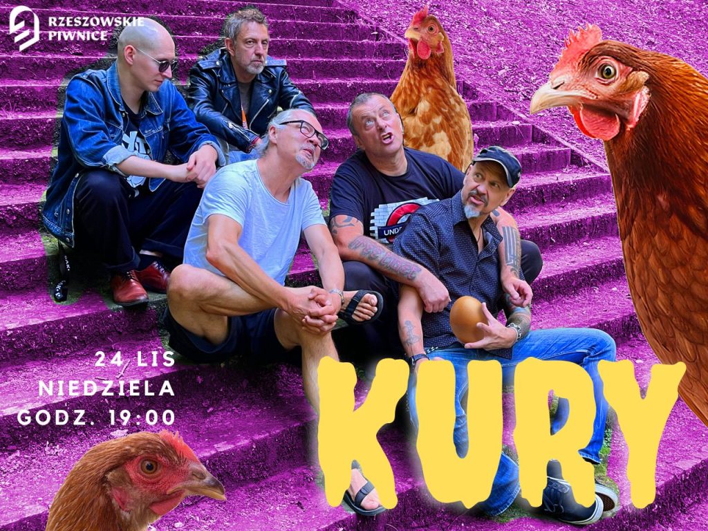 Plakat koncertu Kur w Rzeszowie