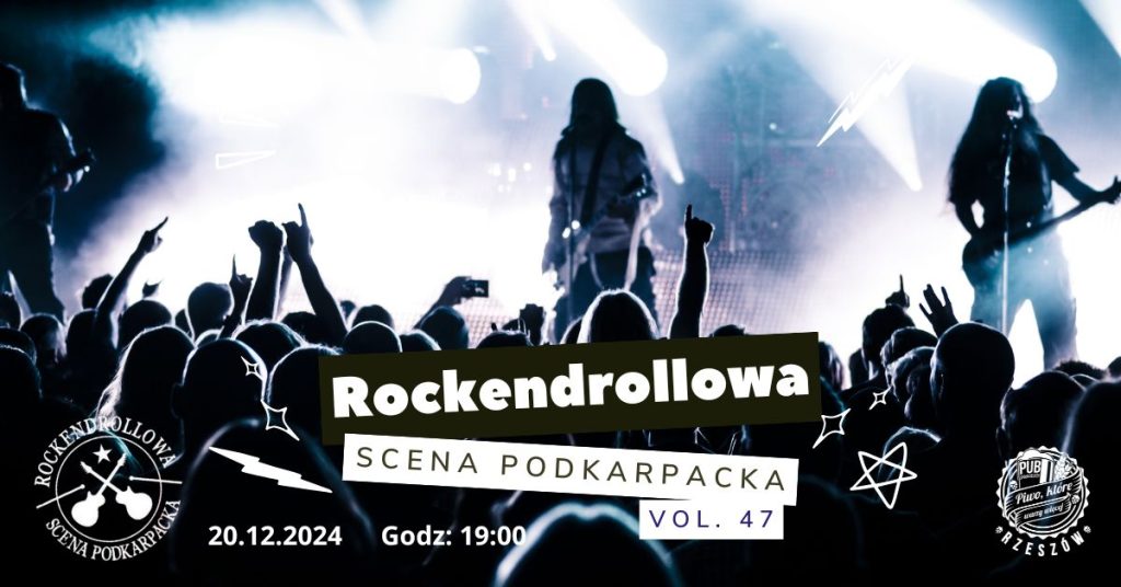 Plakat zapowiadający rockowy koncert
