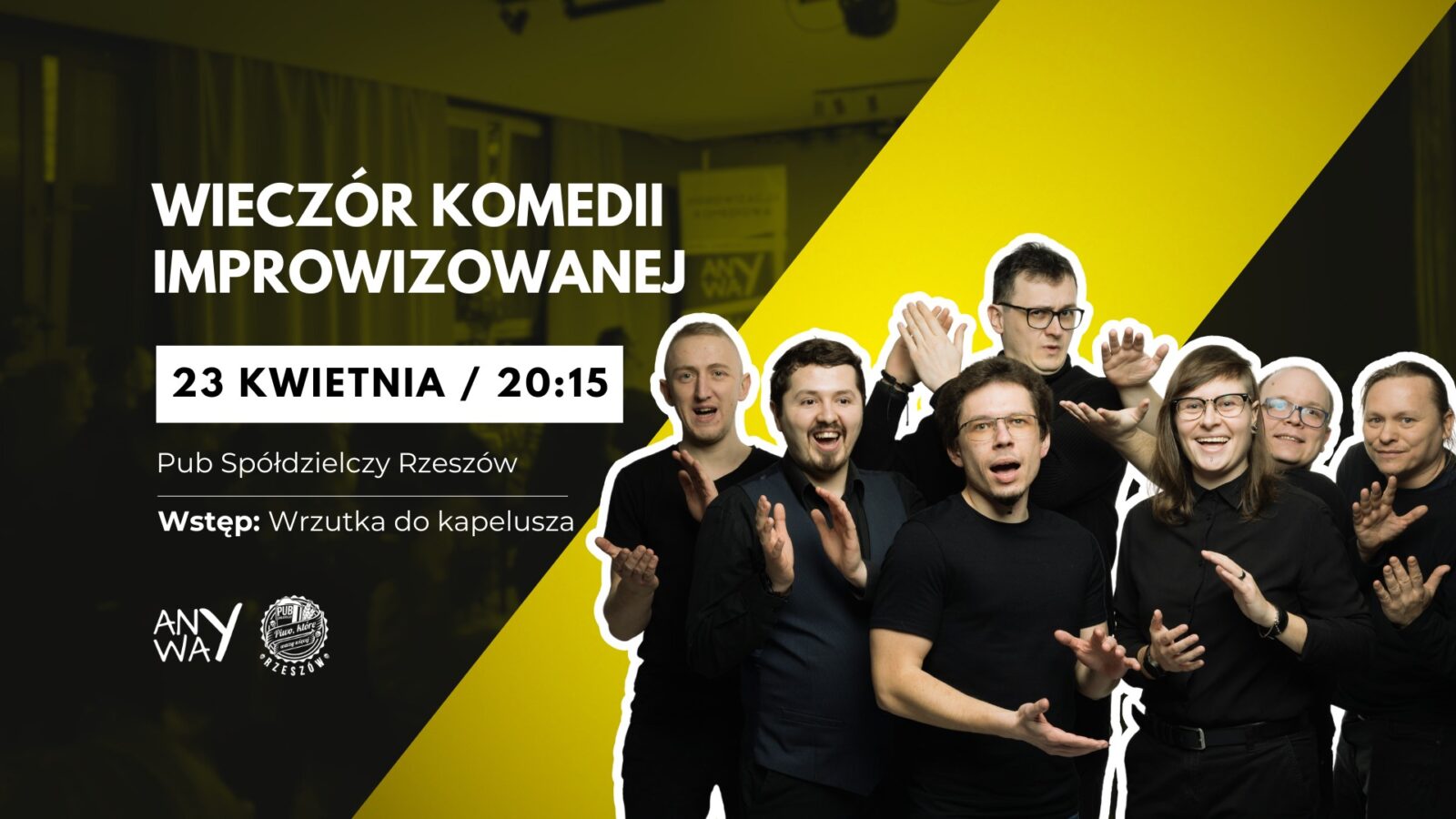 Na Wieczór Komedii Improwizowanej zaprasza Pub Spółdzielczy.