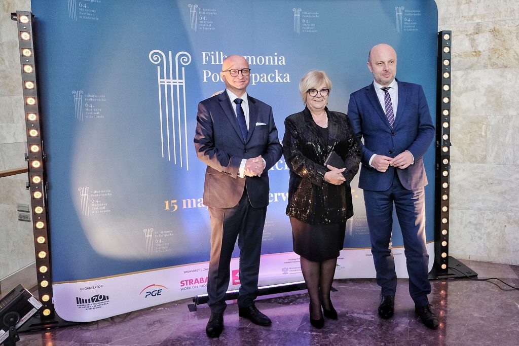 Teresa Kubas-Hul i Konrad Fijołek na otwarciu festiwalu muzycznego w rzeszowskiej filharmonii