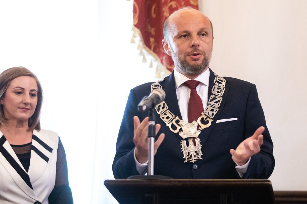 Konrad Fijołek na zaprzysiężeniu