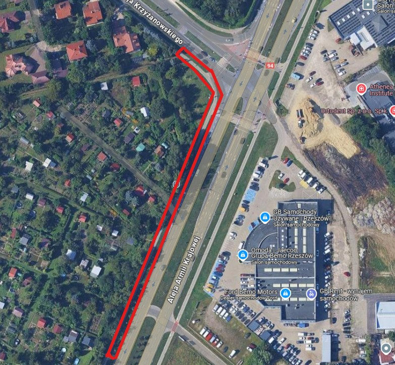 Mapa - ARmii Krajowej