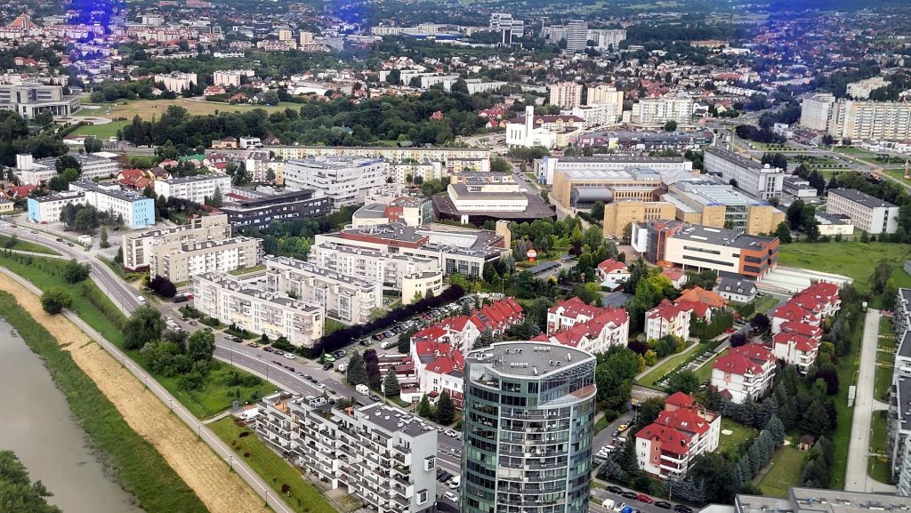 Ulica Cegielniana z lotu ptaka