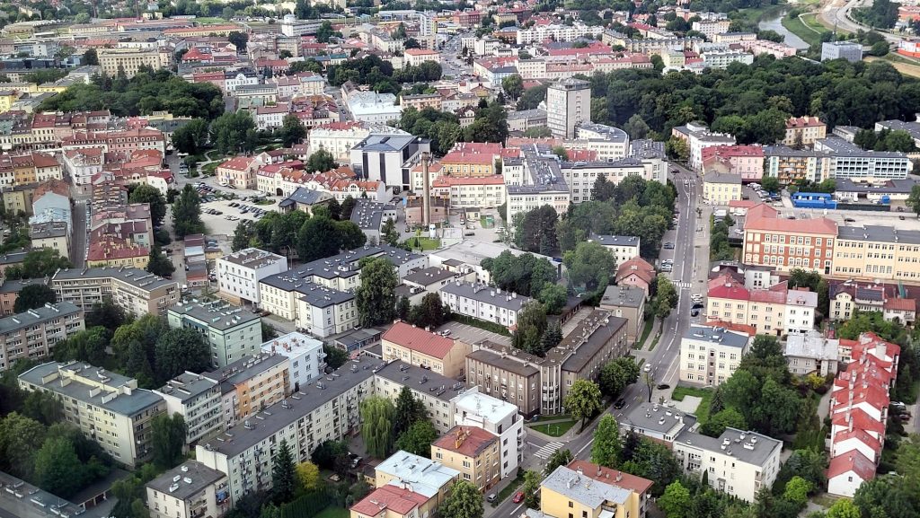Widok z najwyższego wieżowca w Rzeszowie