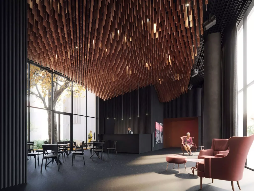 Foyer w Nowej Scenie teatru Siemaszkowej w Rzeszowie
