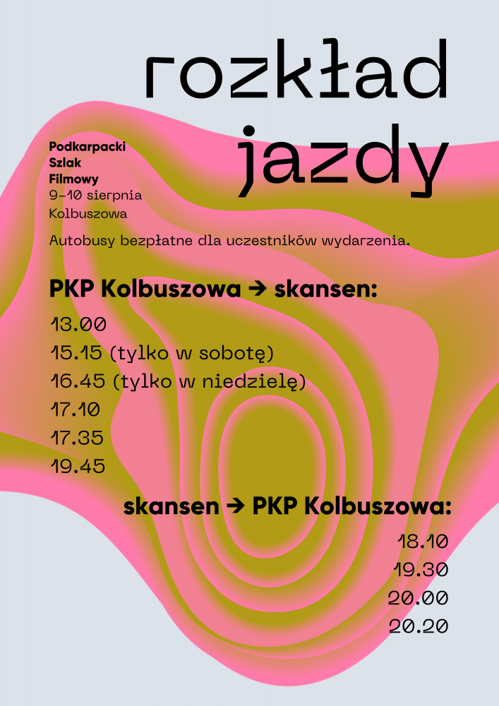 Otwarcie Podkarpackiego Szlaku Filmowego - rozkład