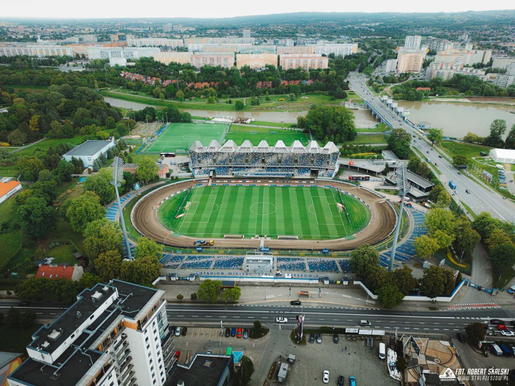 stadion Stali Rzeszów z lotu ptaka