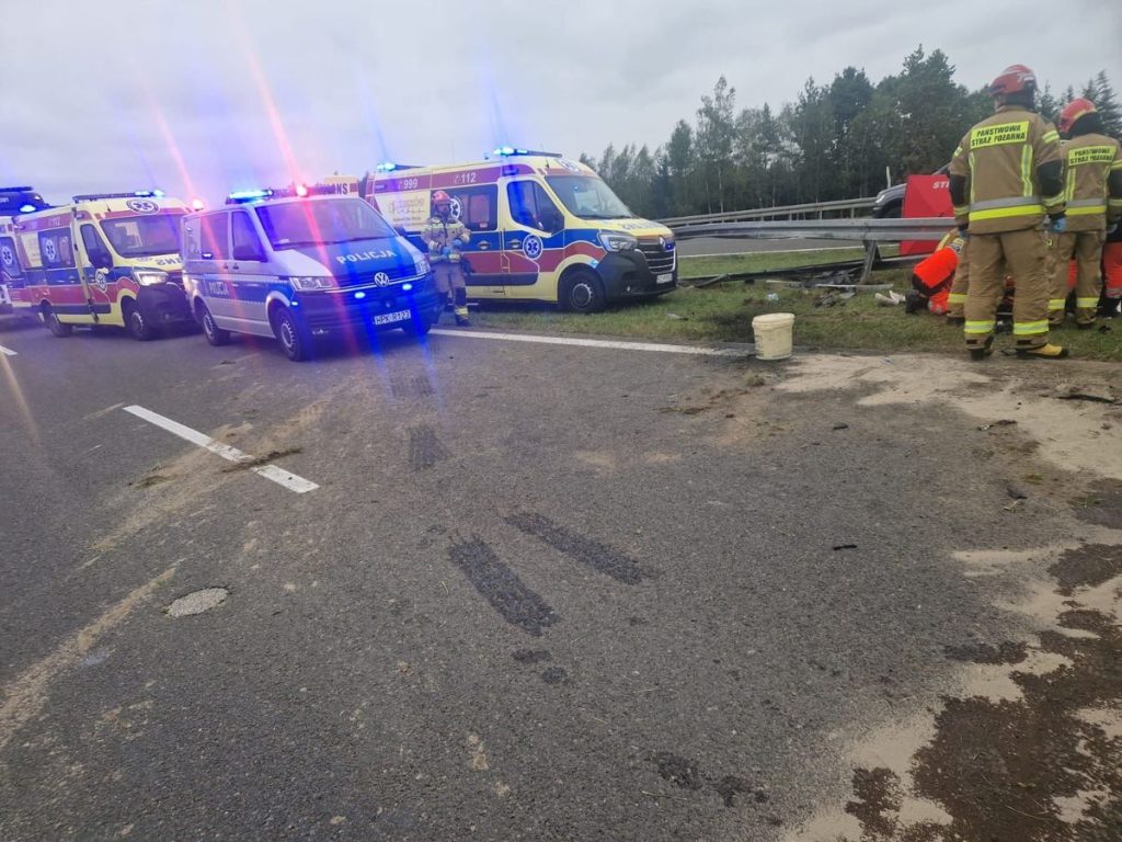 Wypadek na autostradzie A4 pod Rzeszowem