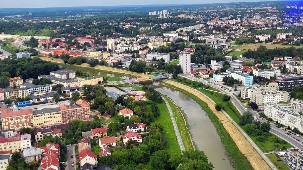 widok na Rzeszów z lotu ptaka