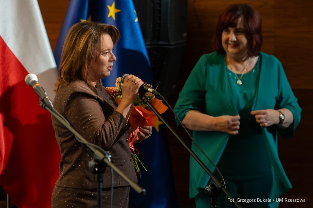 Krystyna Stachowska na dniu nauczyciela