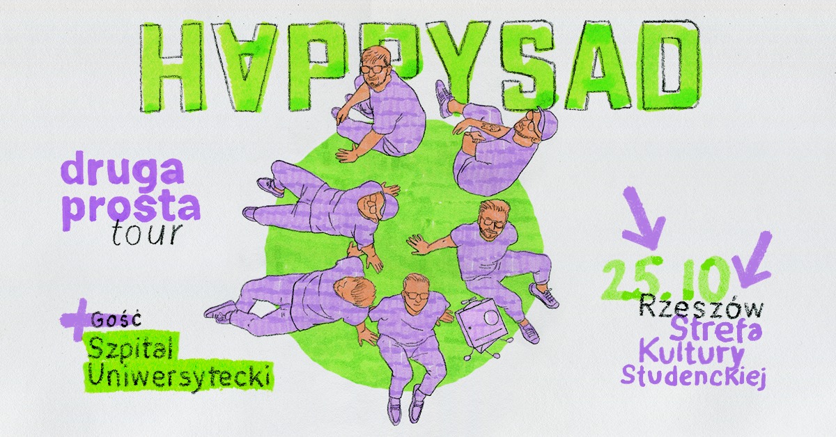 Happysad i Szpital Uniwersytecki już w sobotę w Rzeszowie.