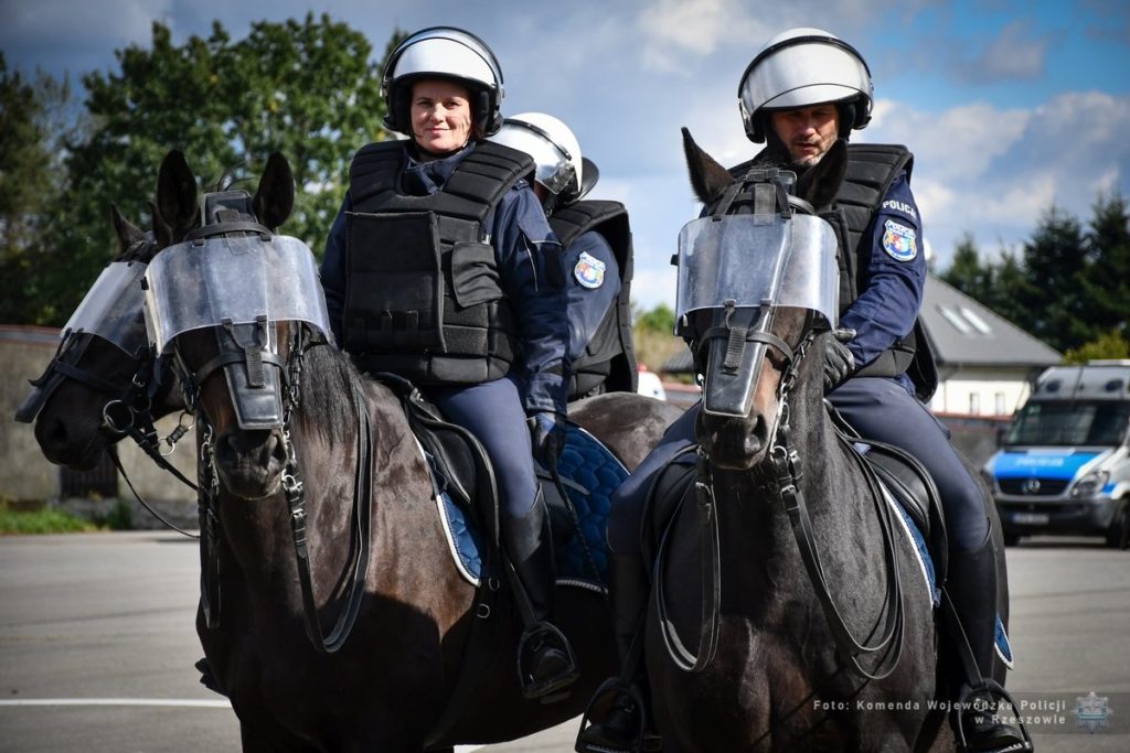 Konny patrol policji