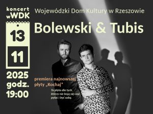 Duet Bolewski & Tubis wystąpi w Rzeszowie 13 października.