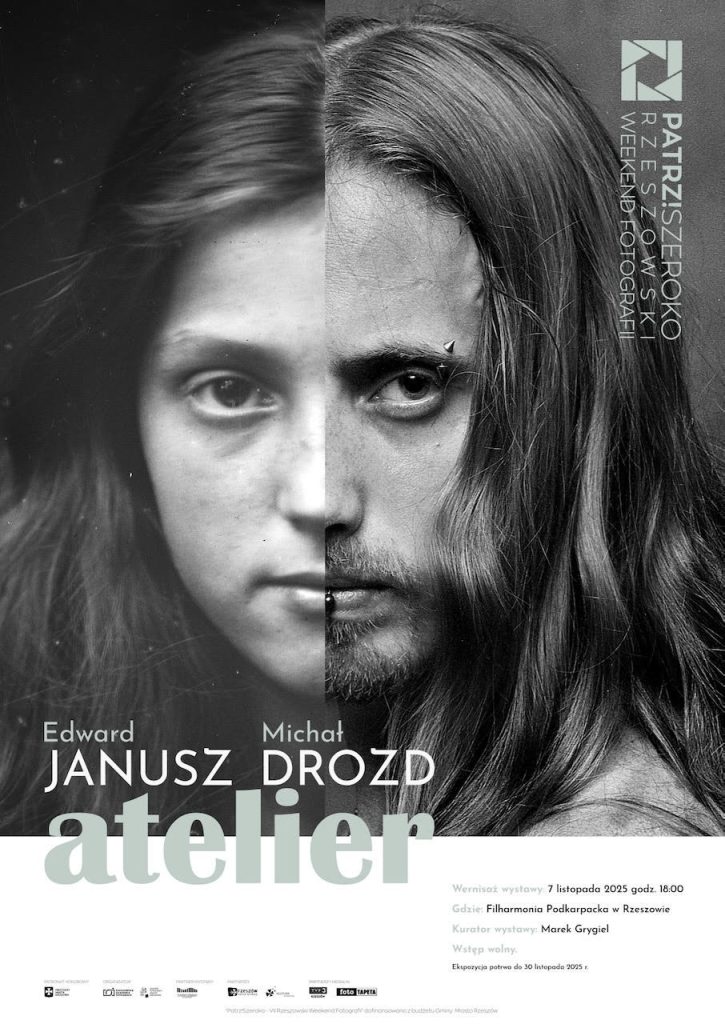 Plakat wystawy JANUSZ. DROZD. ATELIER