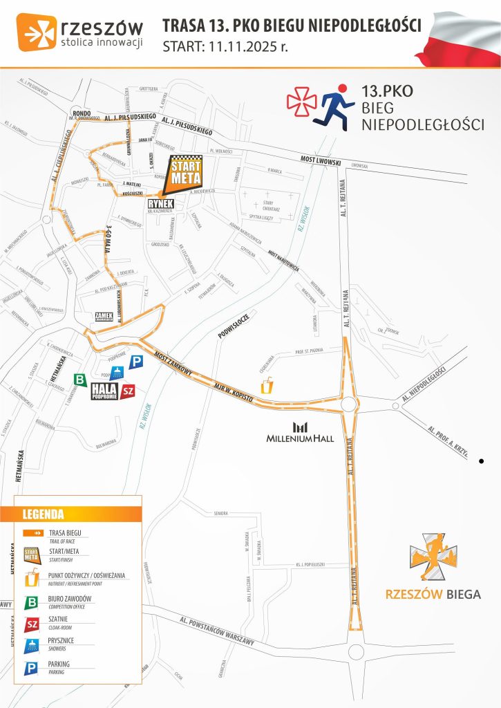 Bieg Niepodległości 2025 - mapa
