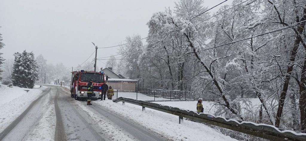Strażacy zima na Podkarpaciu