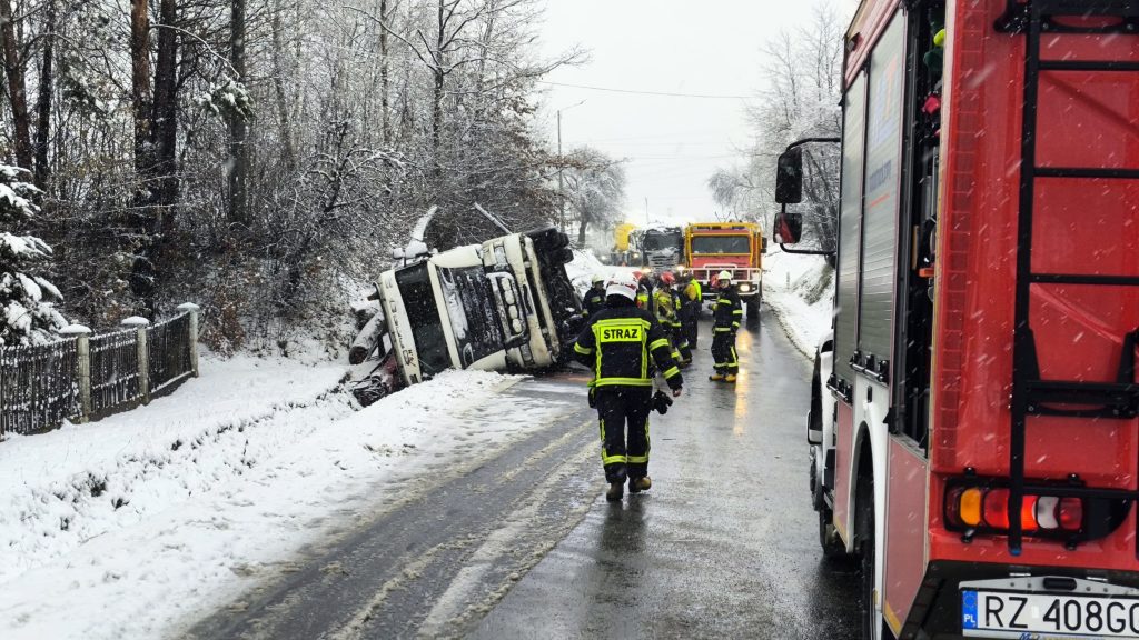 Wypadek zima