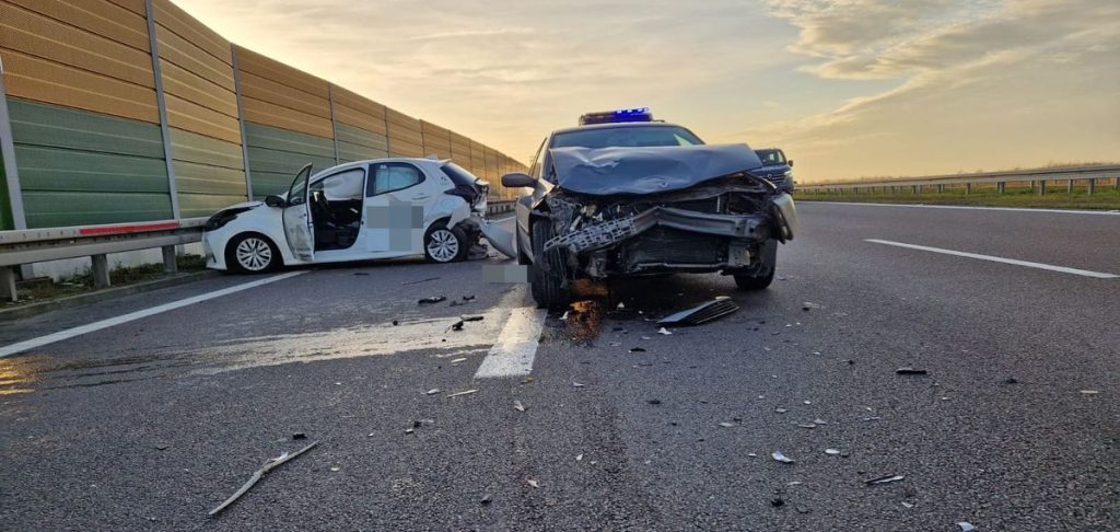 Wypadek na A4 w Rudnej Małej