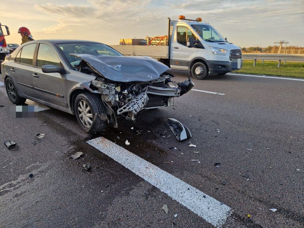 Wypadek na A4 w Rudnej Małej.