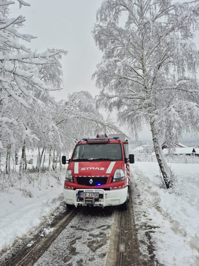Zima na Podkarpaciu - straż pożarna