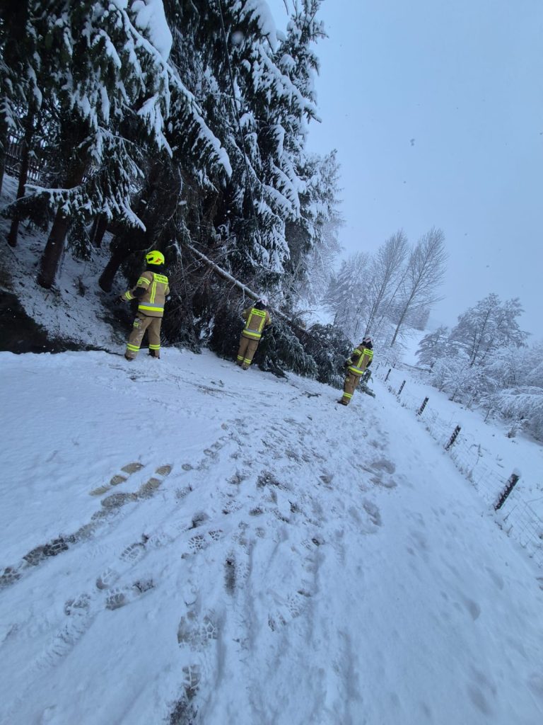 Zima na Podkarpaciu - straż pożarna