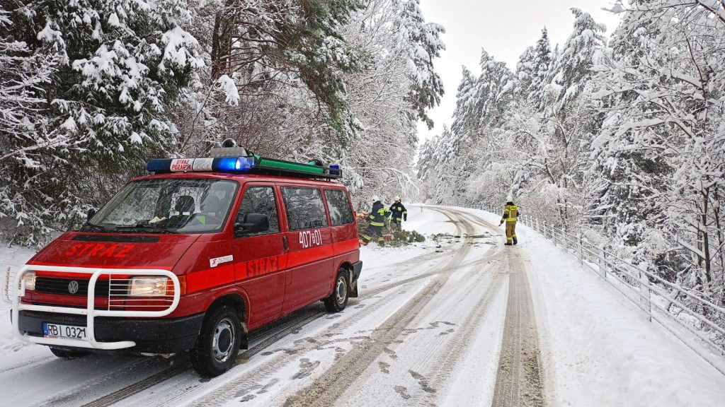 Podkarpaccy strażacy walczą ze skutkami zimy. | Fot. Komenda Wojewódzka PSP w Rzeszowie 