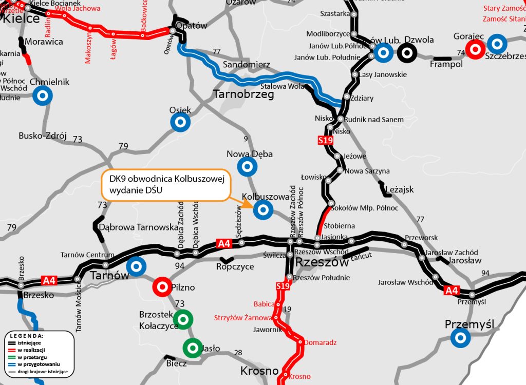 mapka obwodnicy Kolbuszowej