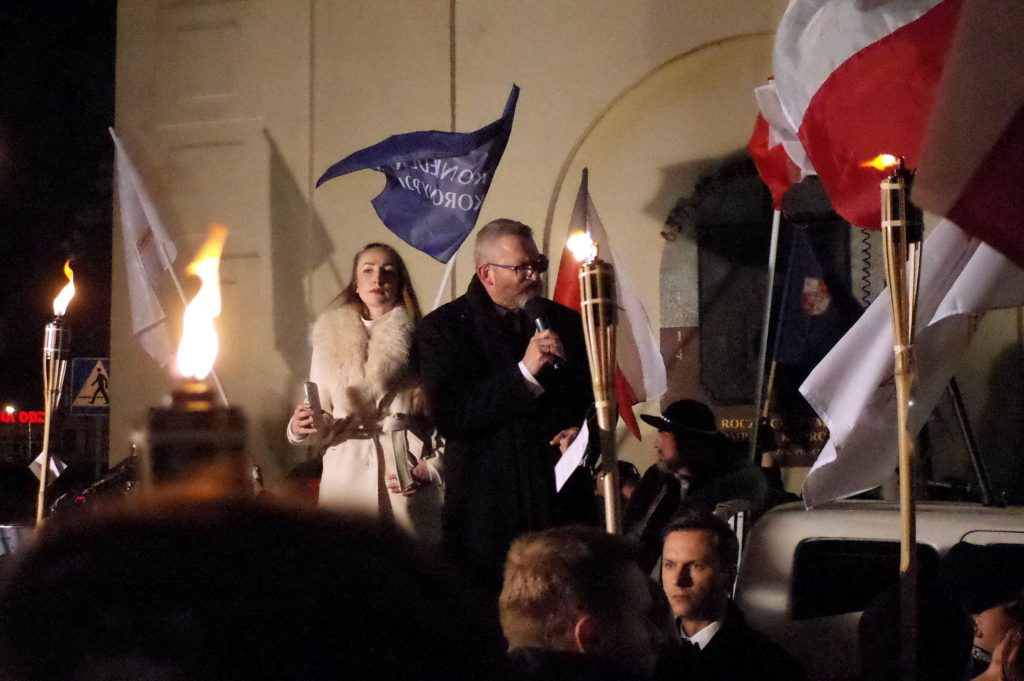 Grzegorz Braun przemawia