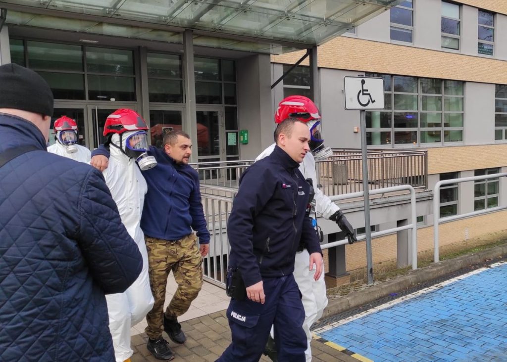 Ćwiczenia strażaków i policjantów