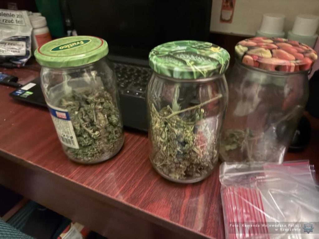 Marihuana w słoikach i woreczki strunowe 