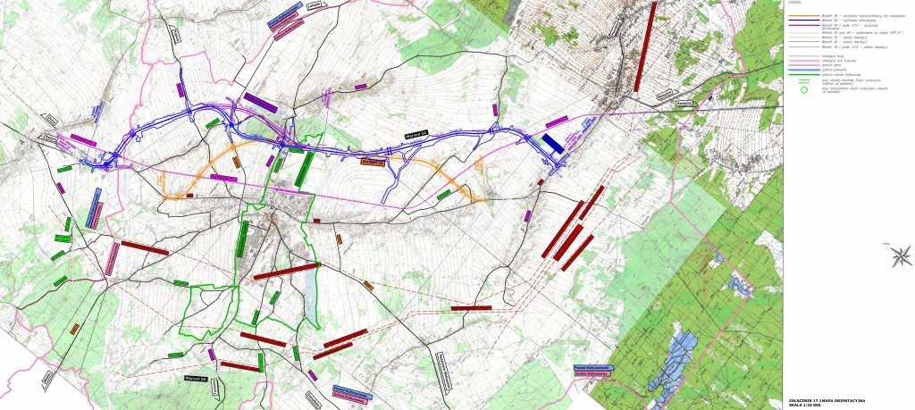 plan przebiegu obwodnicy Kolbuszowej