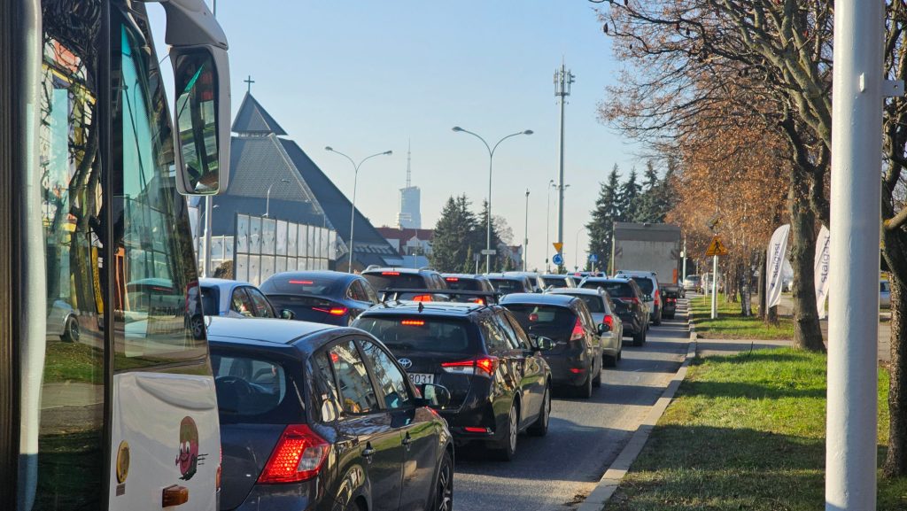 Korki, rondo Pobitno w Rzeszowie