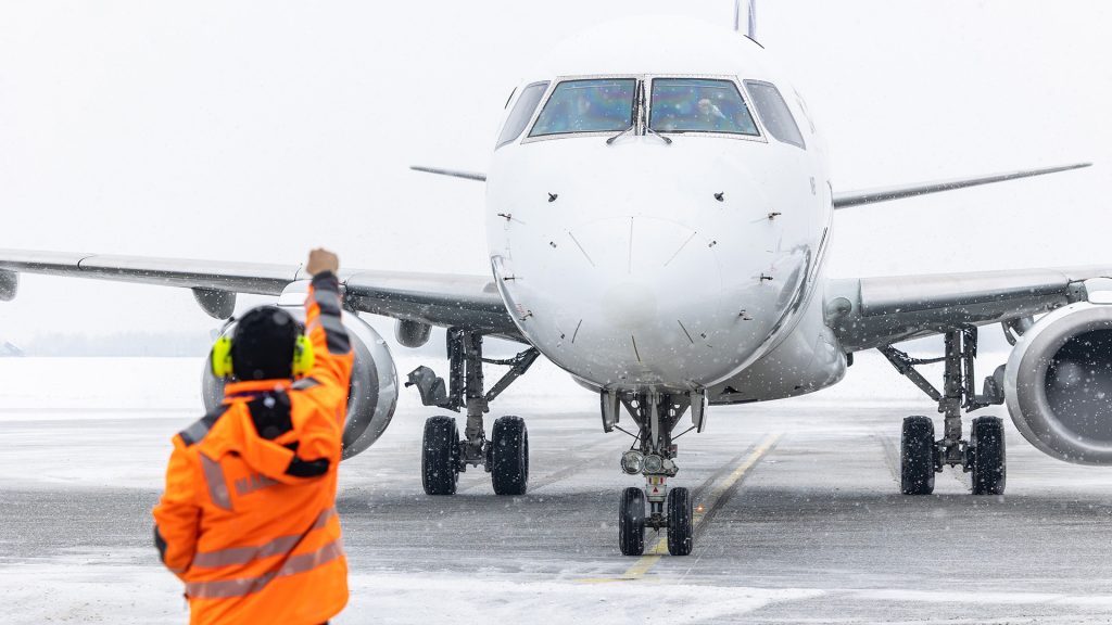 Lotnisko w Jasionce, zima