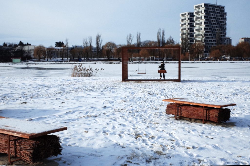 Mróz i zima w Rzeszowie nad Wisłokiem