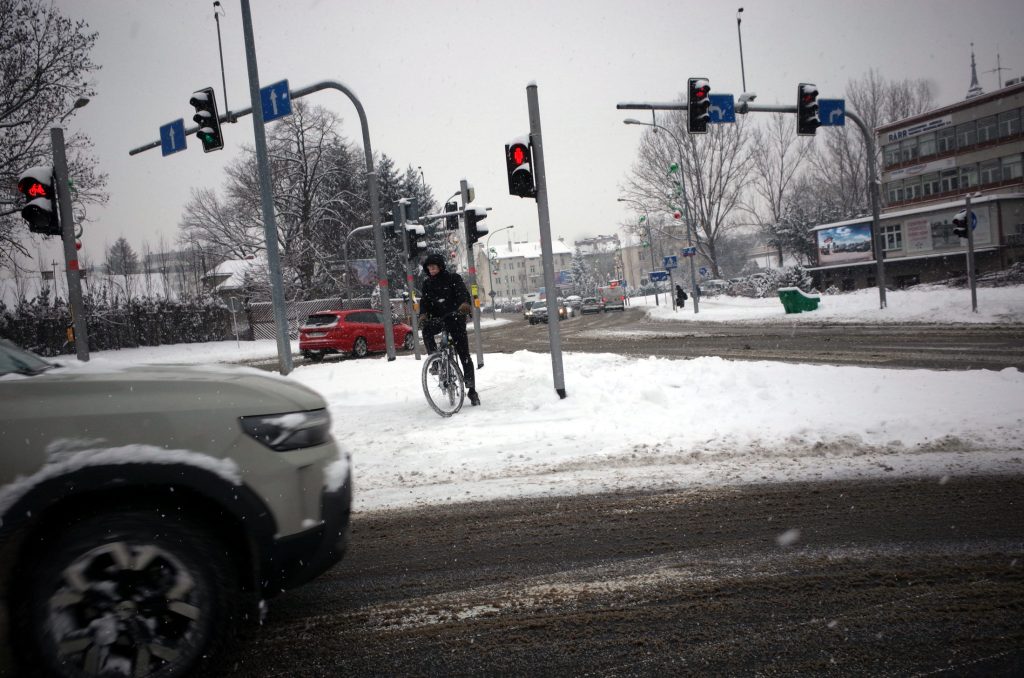 Rzeszów zasypany śniegiem. Zima, I 2026