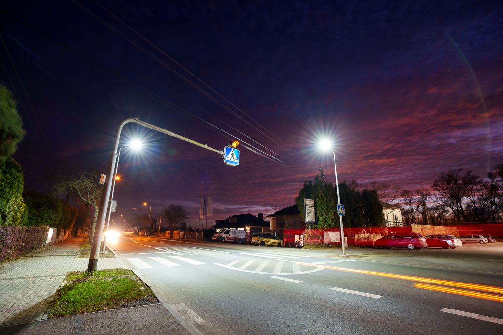 Doświetlone przejście dla pieszych