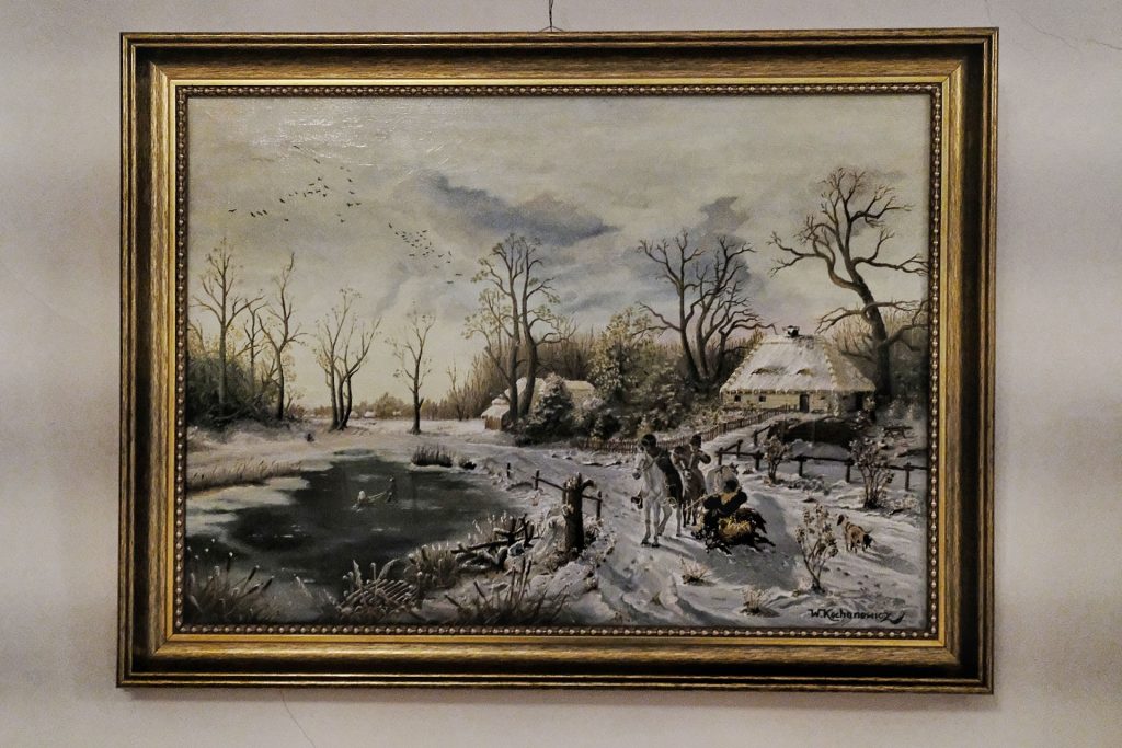 Zimowy pejzaż - obraz Wacława Kochanowicza