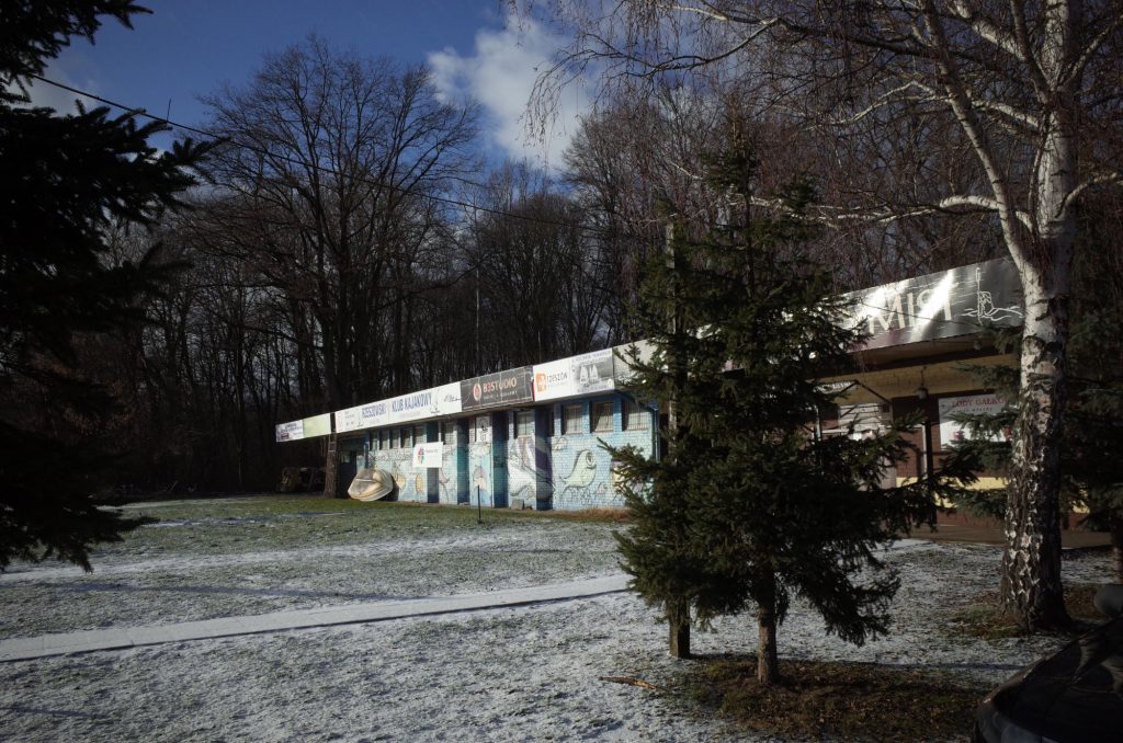 Budynek wodniaków przy Lisiej Górze nad Wisłokiem