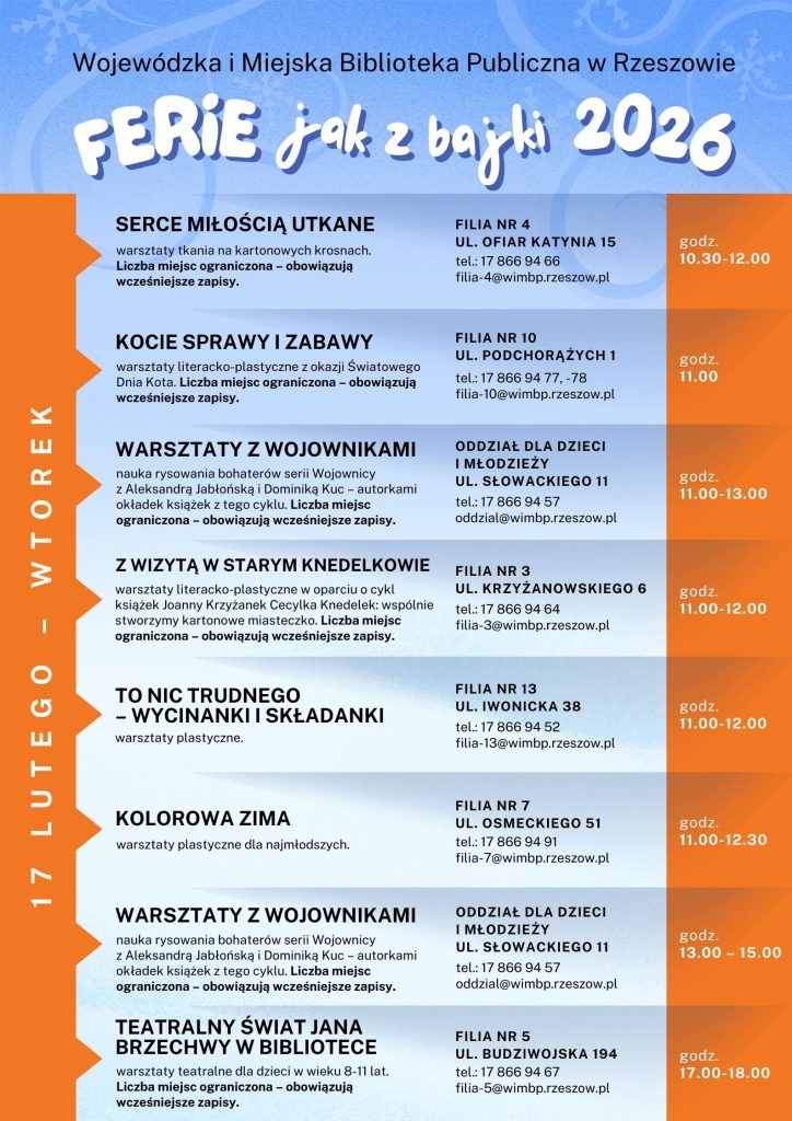 Ferie jak z bajki 2026 w Rzeszowie