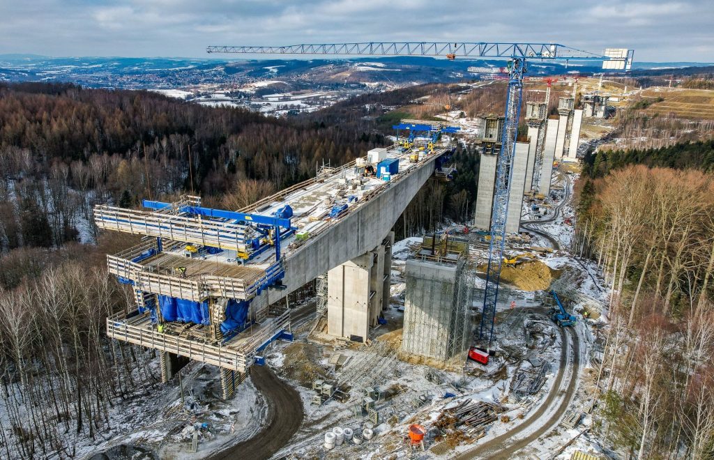 Budowa estakady na trasie Babica - Jawornik