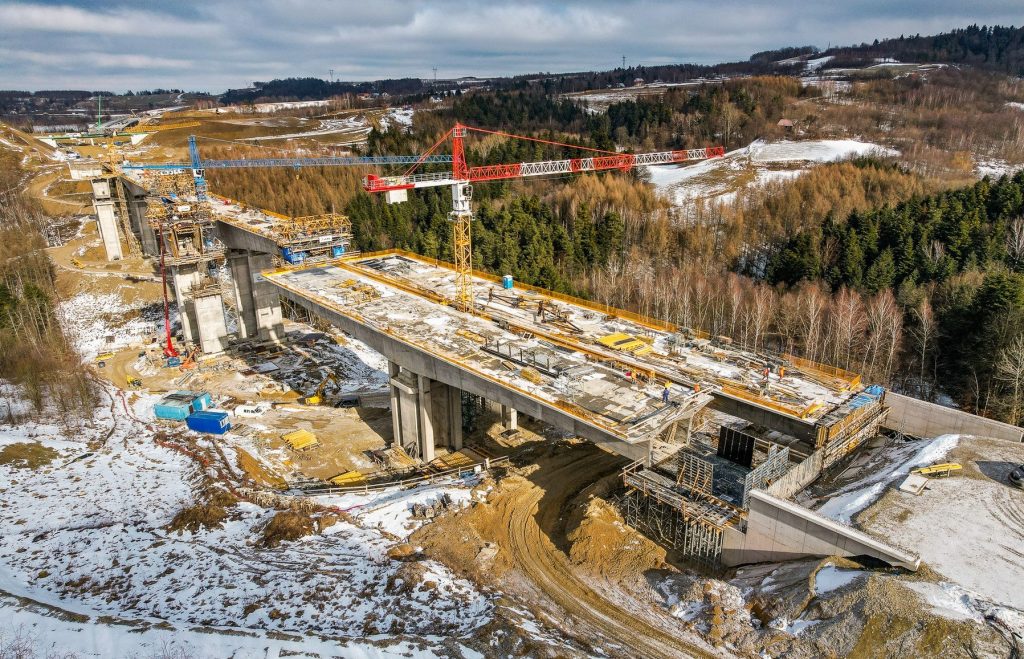 Budowa estakady na trasie Babica - Jawornik
