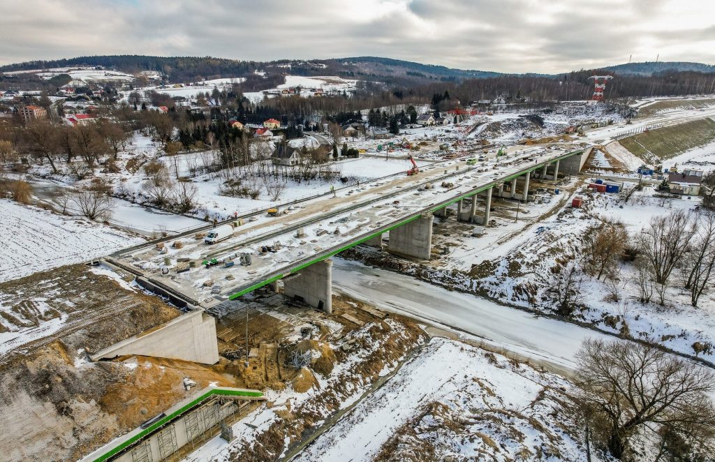 Budowa estakady na trasie Babica - Jawornik
