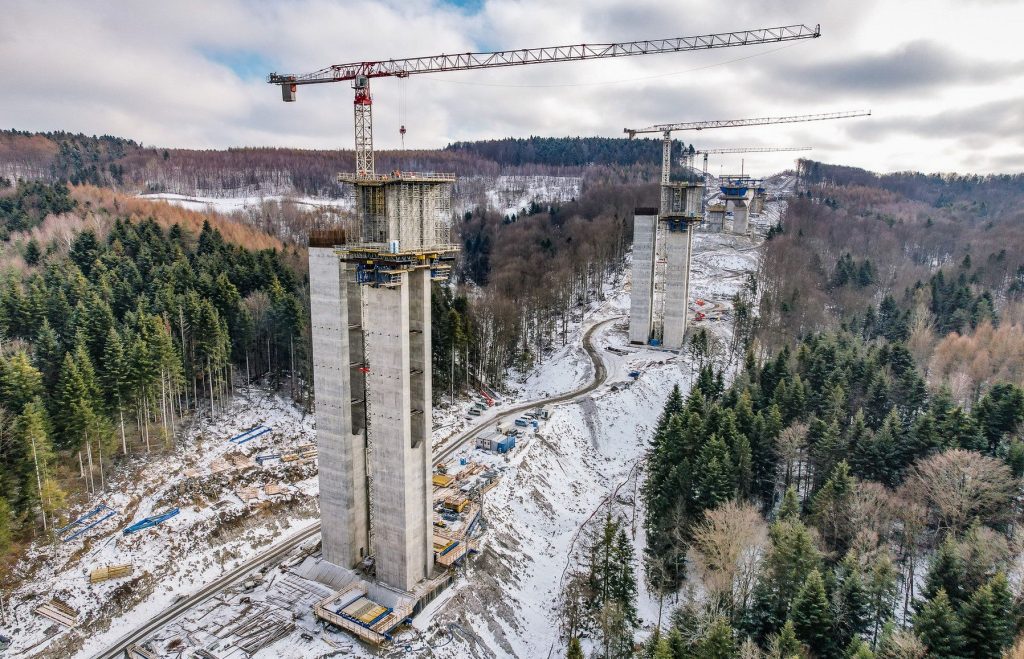Budowa estakady na trasie Babica - Jawornik
